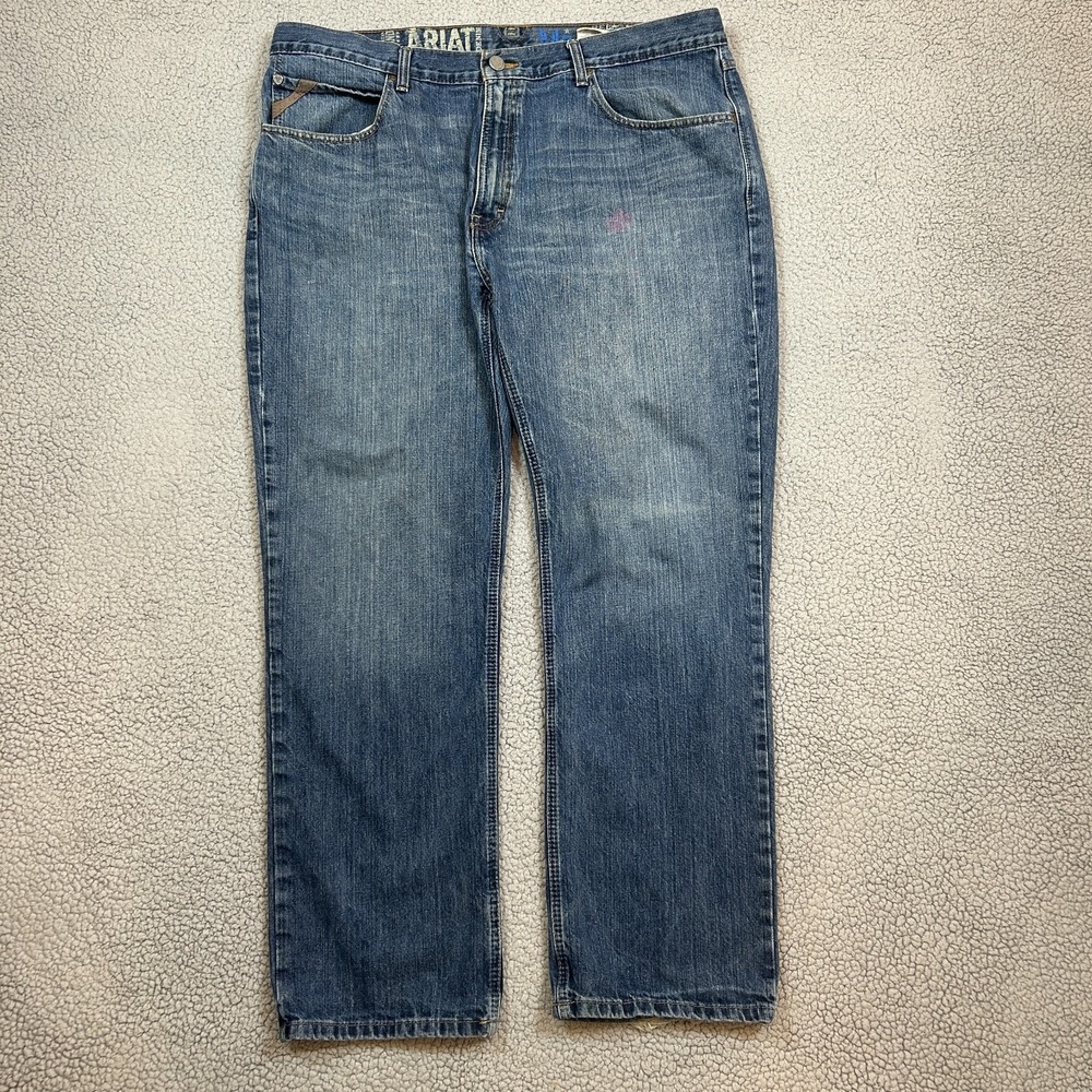 Ariat M2 Jeans Mens Size‎ 40X32 Blue Relaxed Boot Cut Light Wash Denim